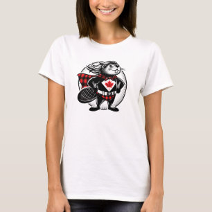 Canadian Beaver Lumberjack Buffalo Plaid T-Shirt