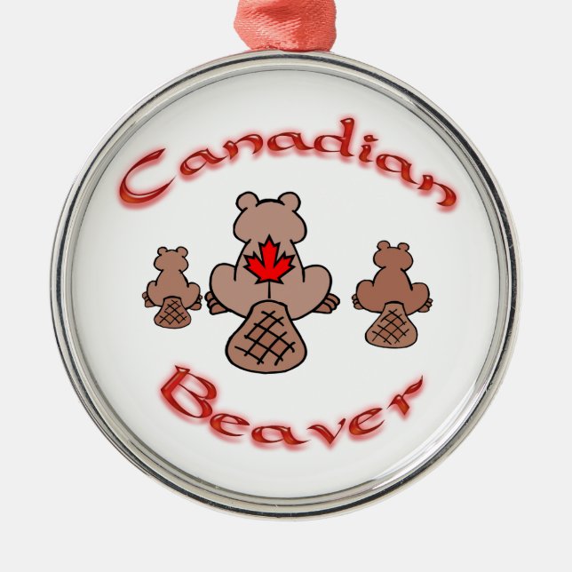 Canadian Beaver Ornament (Front)