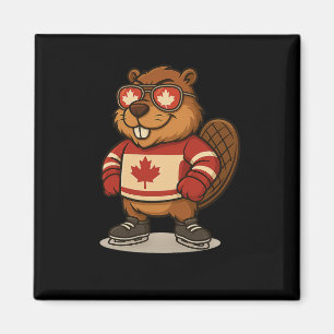 Canadian Beaver Symbol Hockey Shirt 1st July Canad Magnet
