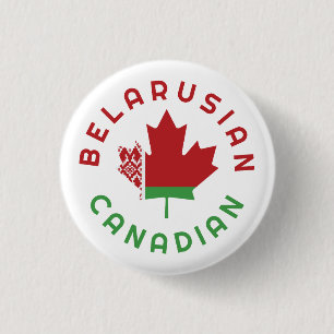 Canadian Belarusian Roots 3 Cm Round Badge