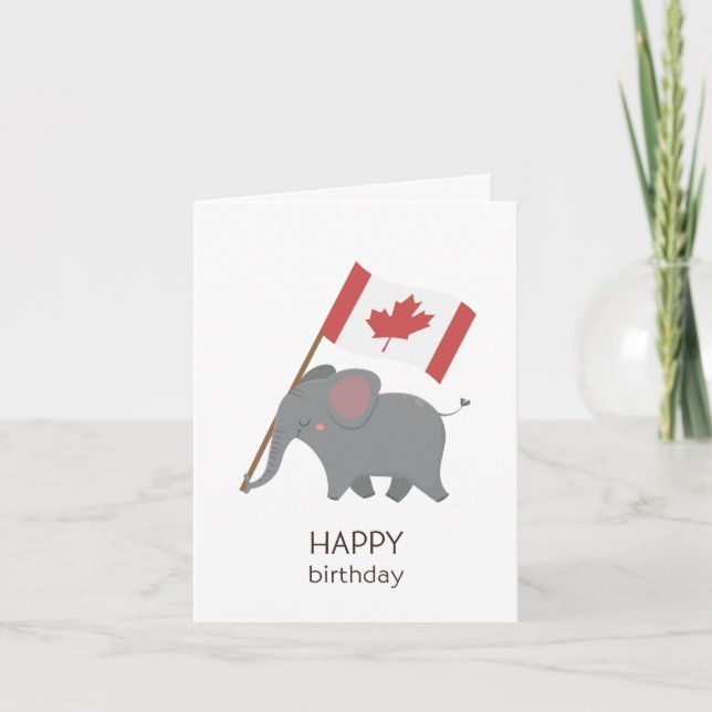 Canadian Birthday Card – Happy Birthday (Front)