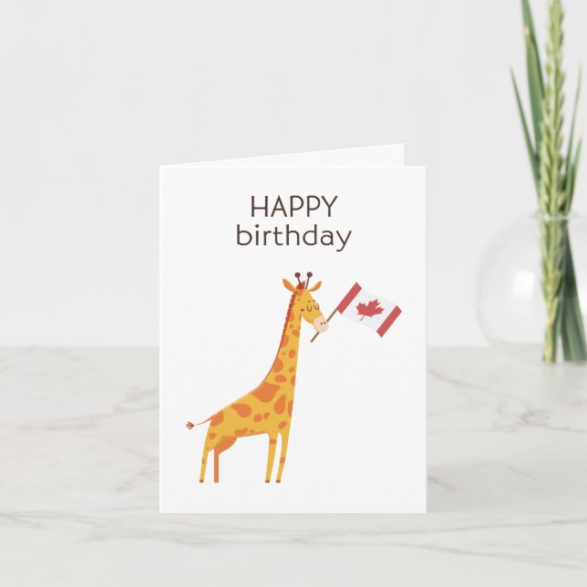 Canadian Birthday Card – Happy Birthday (Front)