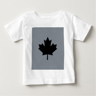 Canadian Black Maple Leaf Design Baby T-Shirt