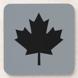 Canadian Black Maple Leaf Display Coaster