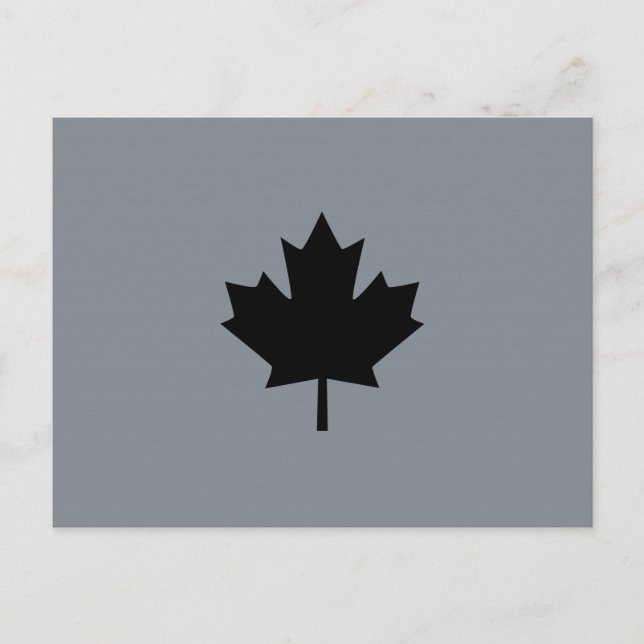 Canadian Black Maple Leaf Symbol Postcard (Front)
