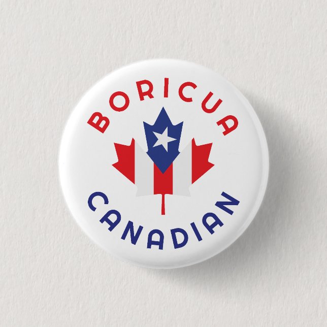 Canadian Boricua  Roots 3 Cm Round Badge (Front)