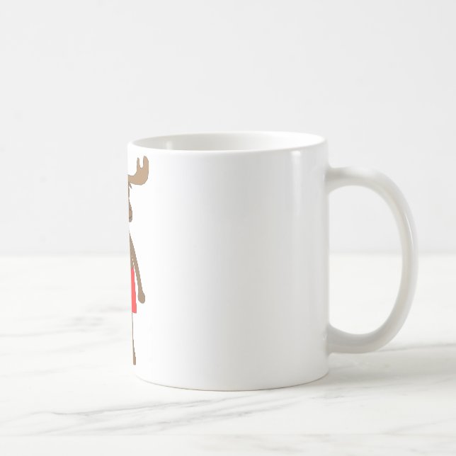Canadian Boxer Short Moose Coffee Mug (Right)