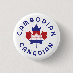 Canadian Cambodian Roots 3 Cm Round Badge