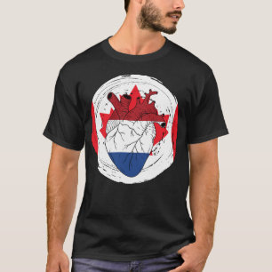 Canadian Canada Koningsdag Dutch Netherlands Heart T-Shirt