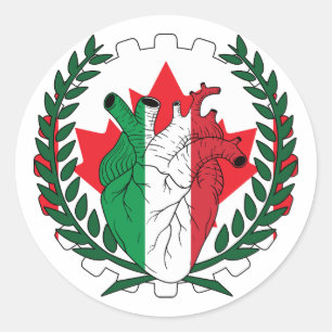 Canadian Canada Saint Josephs Day italian Italy Classic Round Sticker