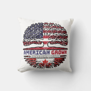 Canadian Canada US American USA United States Tree Cushion