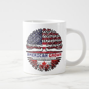 Canadian Canada US American USA United States Tree Large Coffee Mug