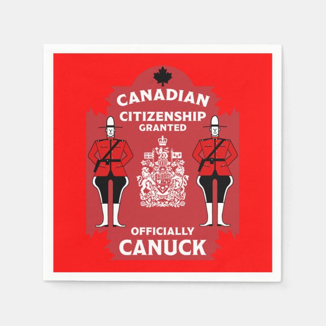 Canadian Citizenship Celebration Gift Napkin (Front)