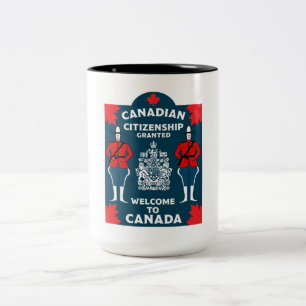 Canadian Citizenship Celebration Gift Two-Tone Coffee Mug