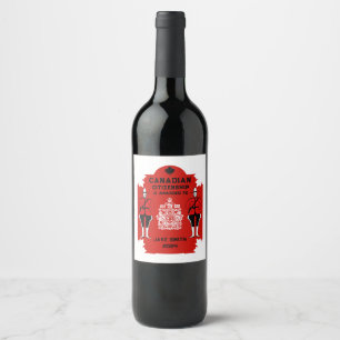 Canadian Citizenship Celebration Gift Wine Label
