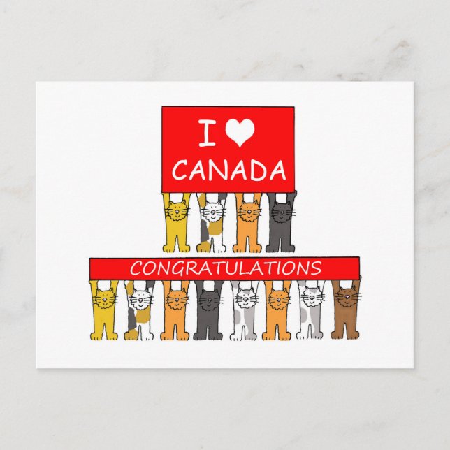 Canadian Citizenship Congratulations  Postcard (Front)