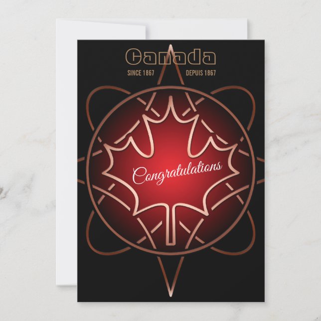 Canadian Citizenship Flat Greeting Card (Front)