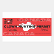 Canadian Clown Hunting Permit (4x)