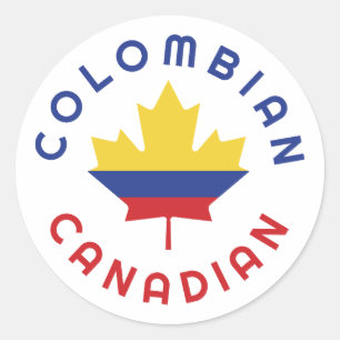 Canadian Colombian Roots Classic Round Sticker