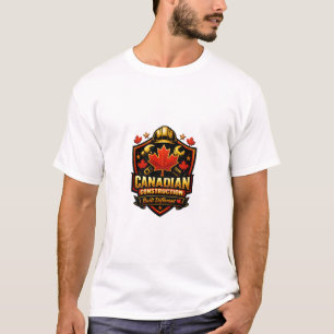 Canadian Construction Built Different Shield Badge T-Shirt