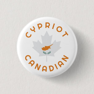 Canadian Cypriot  Roots  3 Cm Round Badge