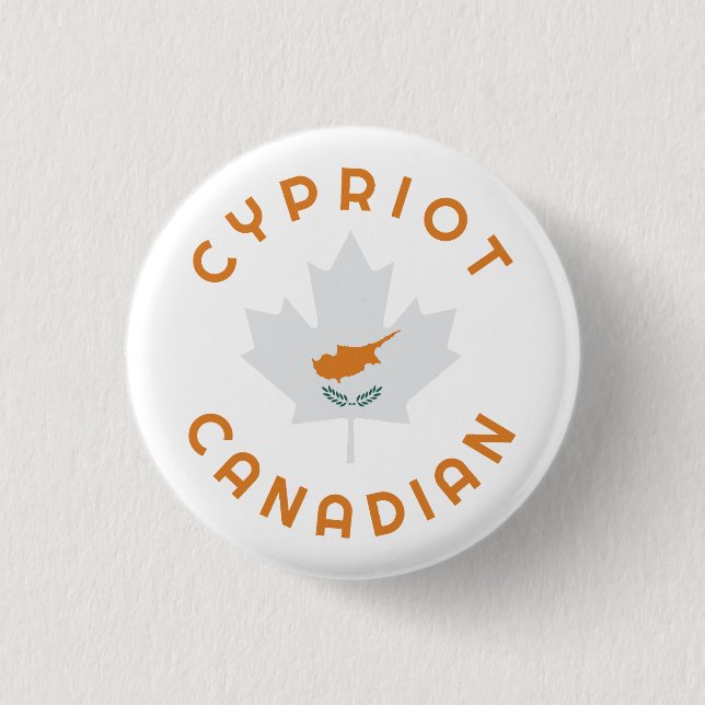 Canadian Cypriot  Roots  3 Cm Round Badge (Front)