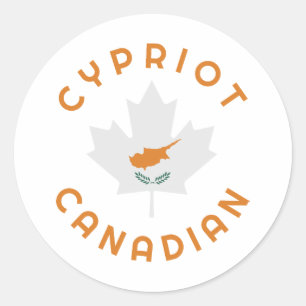 Canadian Cypriot Roots Classic Round Sticker