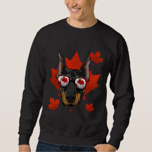 Canadian Doberman Dog Maple Leaf Patriotic Canada Sweatshirt