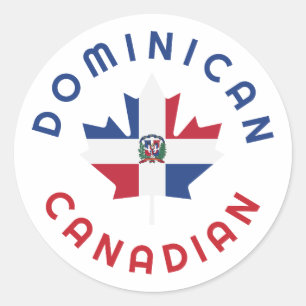 Canadian Dominican  Roots Classic Round Sticker