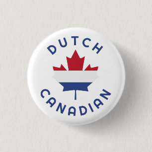 Canadian Dutch Roots  3 Cm Round Badge