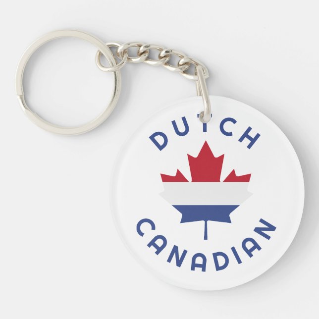 Canadian Dutch Roots  Key Ring (Front)