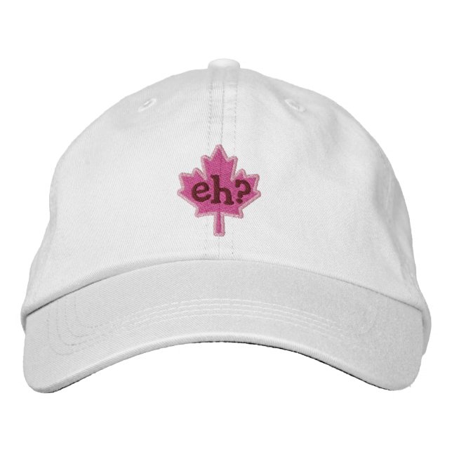 Canadian Eh? Embroidery Maple Leaf Embroidered Hat (Front)