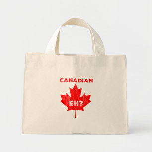 Canadian Eh? Maple Leaf Mini Tote Bag