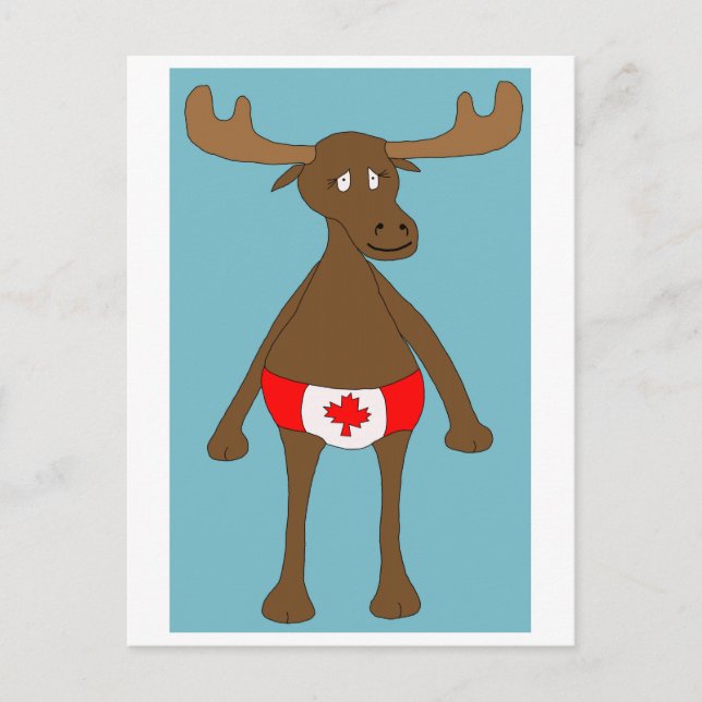 Canadian, Eh? Moose Postcard (Front)