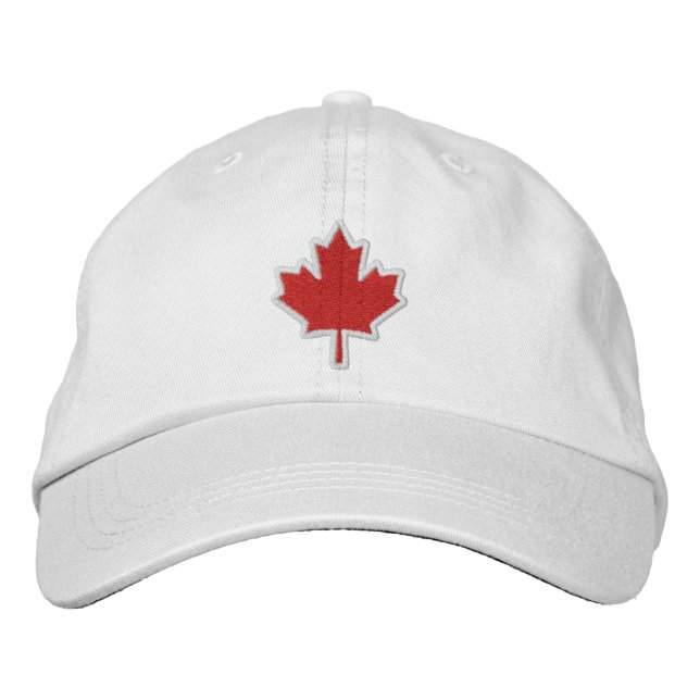 Canadian Embroidery Embroidered Maple Leaf Embroidered Hat (Front)