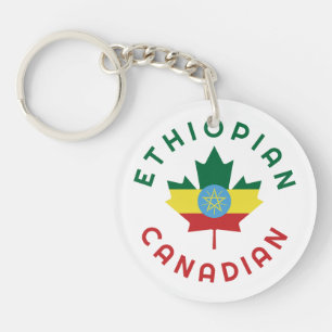 Canadian Ethiopian Roots  Key Ring