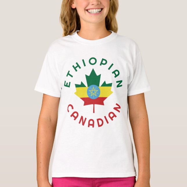 Canadian Ethiopian Roots  T-Shirt (Front)