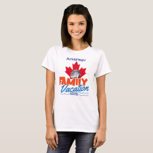  Canadian Family Cruise Vacation Personalize T-Shirt