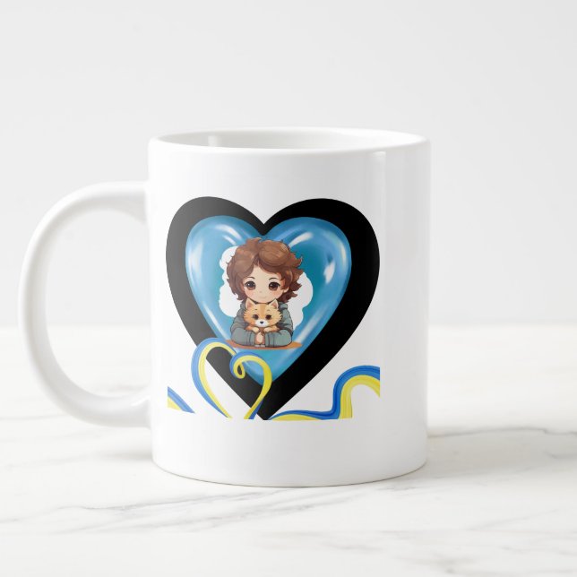 Canadian Fatherhood Toronto Dad's Love Vancouver  Large Coffee Mug (Left)