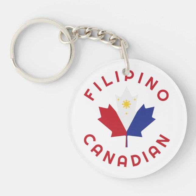 Canadian Filipino   Roots  Key Ring (Front)