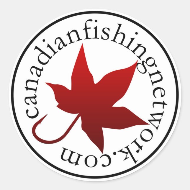 Canadian Fishing Network Round Decal Classic Round Sticker (Front)
