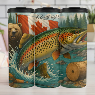 Canadian Fishing Wildlife Outdoor Adventure Thermal Tumbler