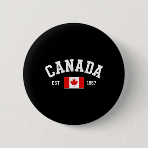 Canadian Flag 1867 Shirt Women Men Kids Canada Day 6 Cm Round Badge