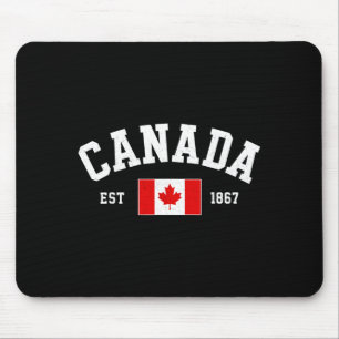 Canadian Flag 1867 Shirt Women Men Kids Canada Day Mouse Pad