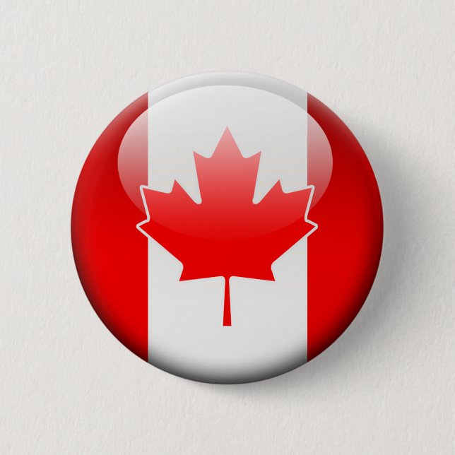 Canadian Flag 2.0 6 Cm Round Badge (Front)