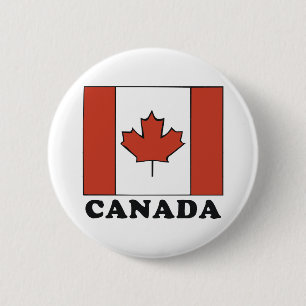 Canadian Flag 6 Cm Round Badge