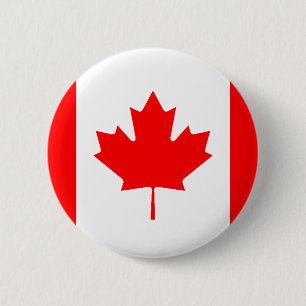 Canadian Flag 6 Cm Round Badge