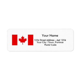 CANADIAN FLAG Address Labels
