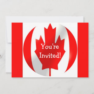 Canadian Flag Any Occasion Invitation