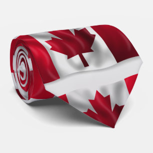 Canadian Flag Artwork Tie